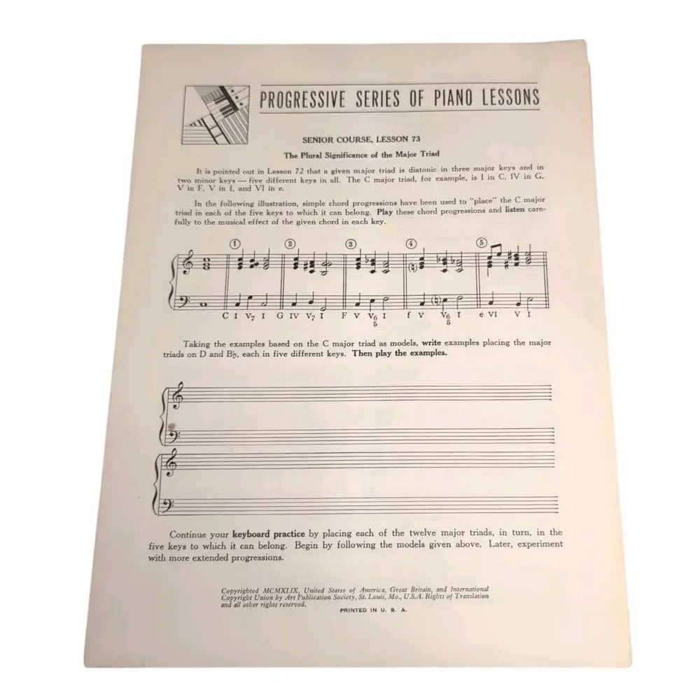 Progressive Series Theory Text Courses Sections 4 to 9 Jr to Sr Piano Lessons